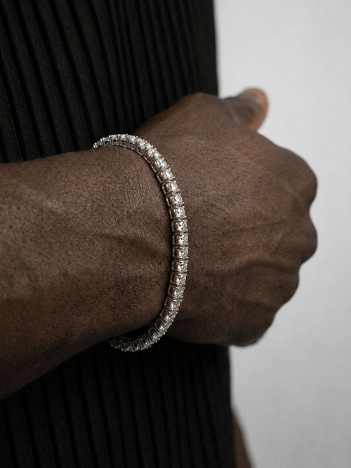 BRACCIALE TENNIS ARGENTO