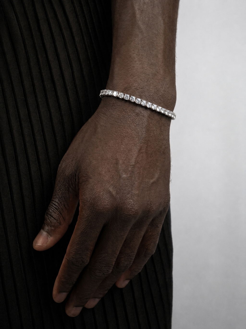 BRACCIALE TENNIS ARGENTO