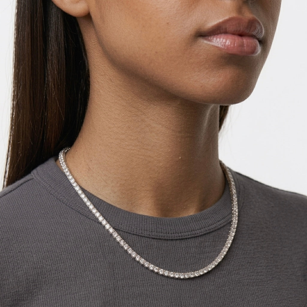 COLLANA TENNIS ARGENTO
