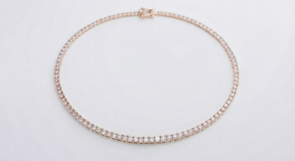 COLLANA TENNIS ORO ROSA