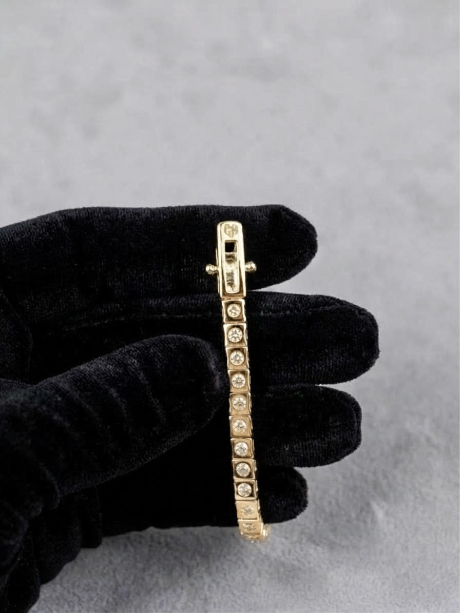 BRACCIALE TENNIS ORO