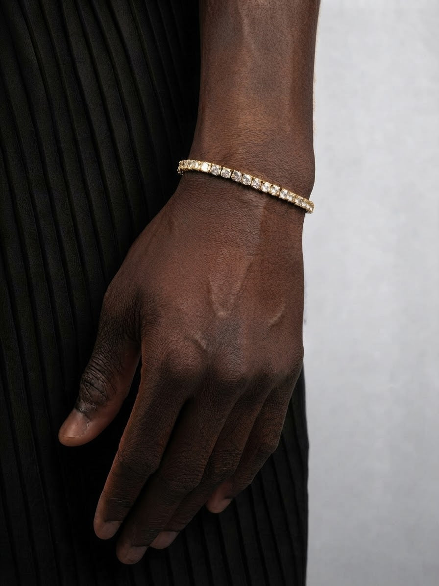 BRACCIALE TENNIS ORO