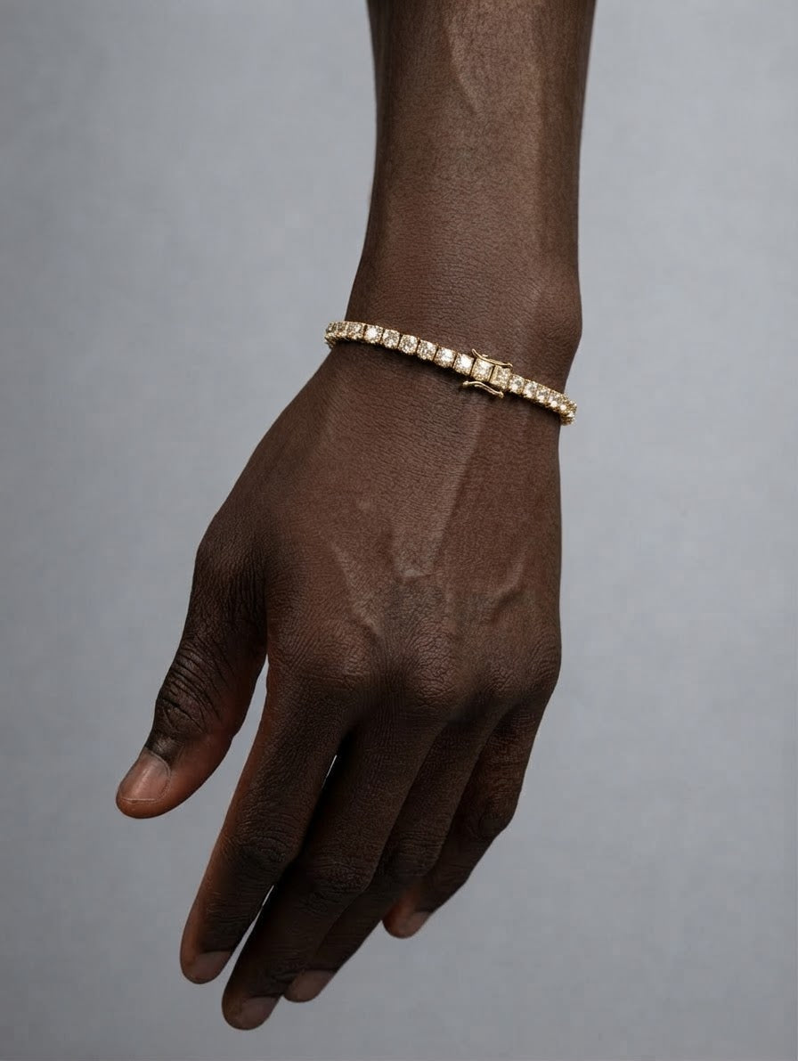BRACCIALE TENNIS ORO