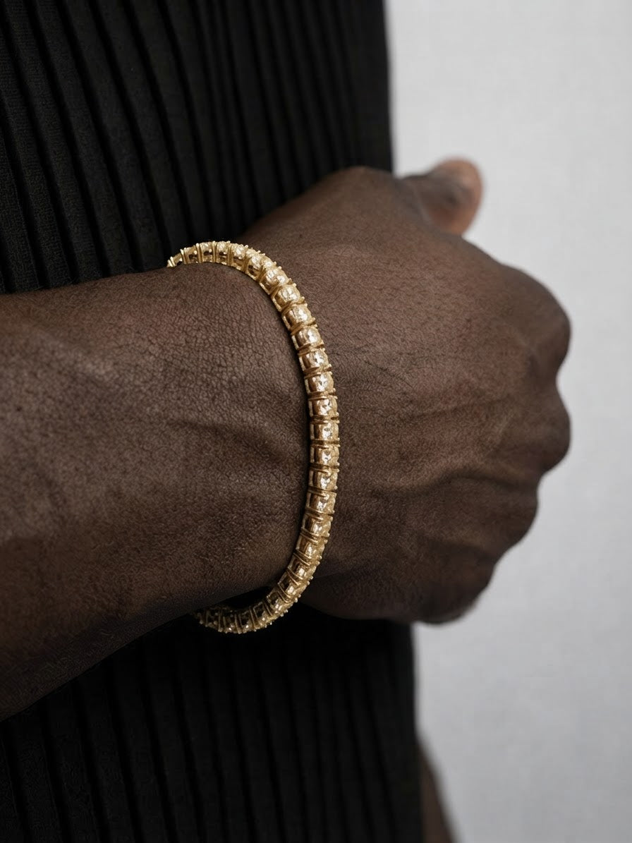 BRACCIALE TENNIS ORO